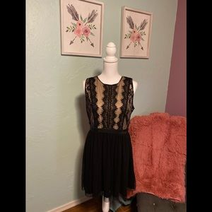 Xhilaration Lace Top Above The Knee Junior Dress